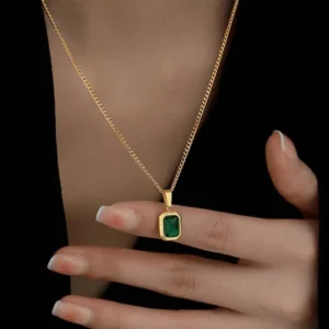 1pc green gem pendent